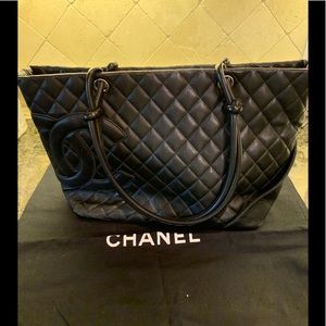 Authentic Chanel Cambon Ligne black tote